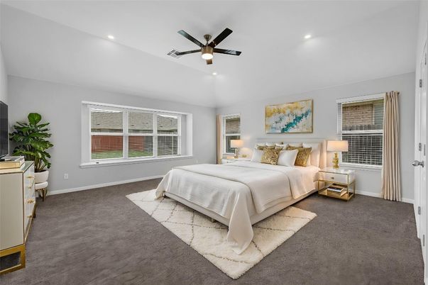Bedroom, Interior, Recessed Lighting