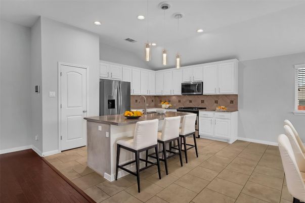 Interior, Kitchen, Pendant Lights, Recessed Lighting, Stainless Steel Appliances