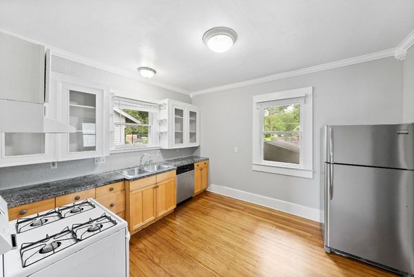 Interior, Kitchen, Wood Texture Flooring