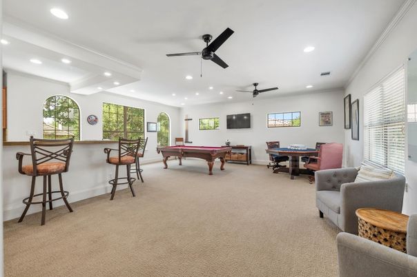 Billiard Table, Dining room, Game Room, Interior, Recessed Lighting