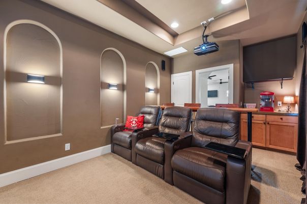 Home Theatre Room, Interior, Recessed Lighting, Theatre Room
