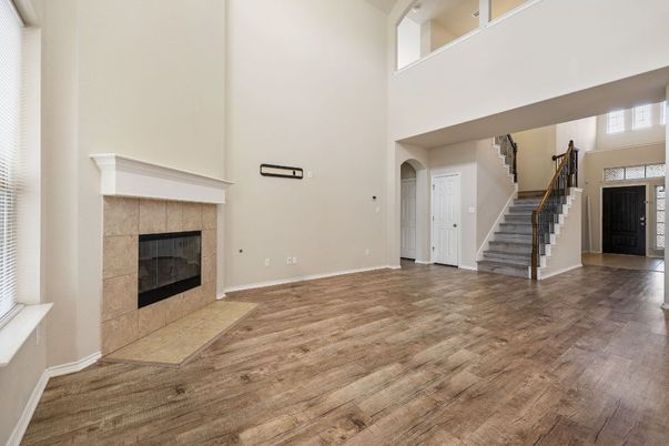 Fireplace, Interior, Wood Texture Flooring