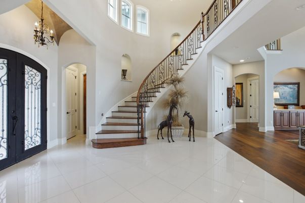 Chandelier, Interior, Recessed Lighting, Wood Texture Flooring