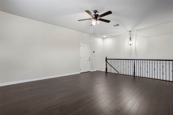 Empty room, Interior, Pendant Lights, Recessed Lighting, Wood Texture Flooring