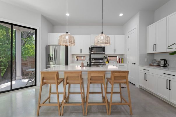 Interior, Kitchen, Pendant Lights, Recessed Lighting, Stainless Steel Appliances