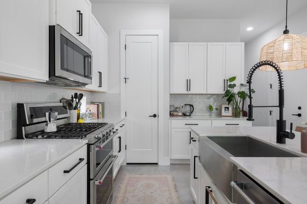Interior, Kitchen, Pendant Lights, Recessed Lighting, Stainless Steel Appliances