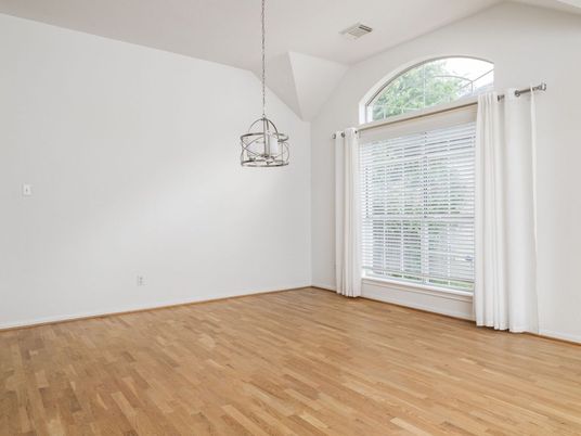 Chandelier, Empty room, Interior, Wood Texture Flooring