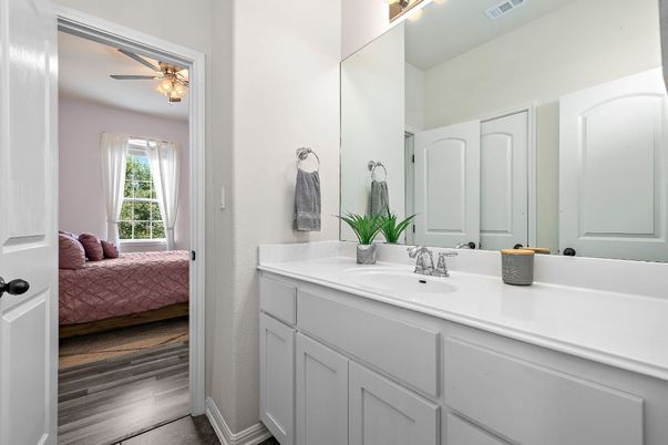 Bathroom, Bedroom, Dual Sink Vanities, Interior, Wood Texture Flooring