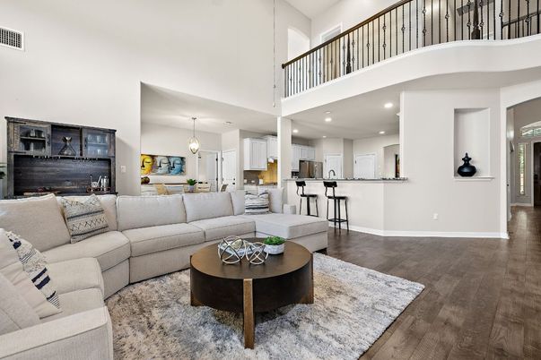 Interior, Kitchen, Living room, Pendant Lights, Recessed Lighting, Wood Texture Flooring
