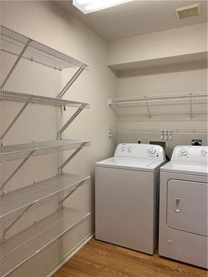 Interior, Utility Closets, Washer, Wood Texture Flooring