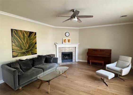 Fireplace, Interior, Living room, Piano, Wood Texture Flooring