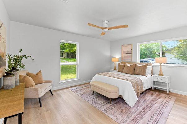 Bedroom, Interior, Wood Texture Flooring
