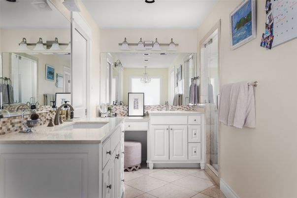 Bathroom, Chandelier, Dual Sink Vanities, Interior