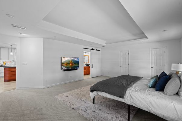 Bedroom, Interior, Pendant Lights, Recessed Lighting