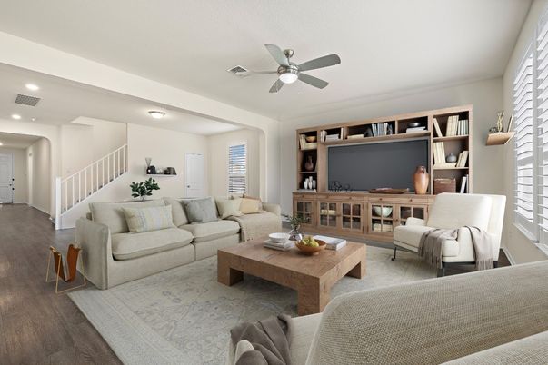 Interior, Living room, Recessed Lighting