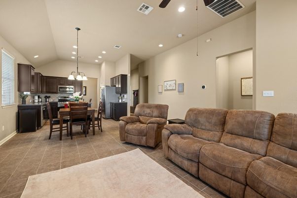 Dining room, Interior, Kitchen, Living room, Pendant Lights, Recessed Lighting