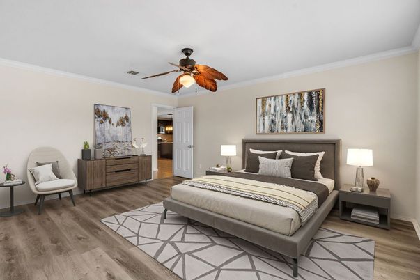 Bedroom, Interior, Wood Texture Flooring