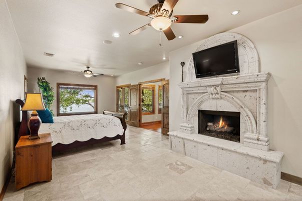 Bedroom, Fireplace, Interior, Recessed Lighting