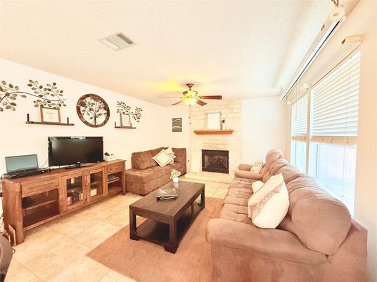 Fireplace, Interior, Living room, Stone Walls