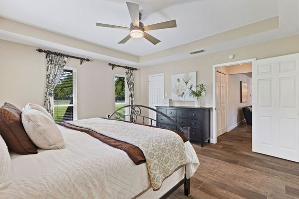 Bedroom, Interior, Wood Texture Flooring