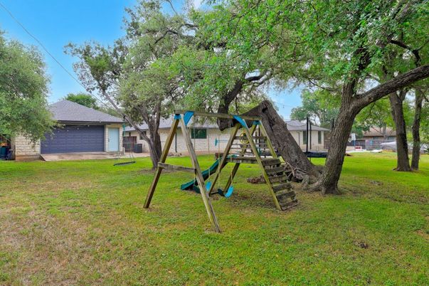 Backyard, Detached Garage, Exterior, Playground