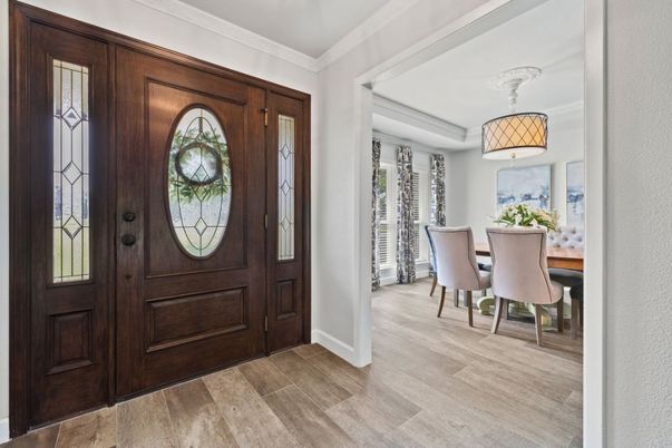 Dining room, Interior, Wood Texture Flooring