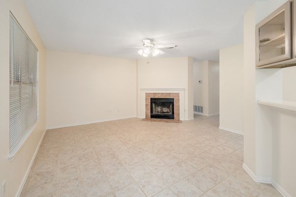 Empty room, Fireplace, Interior