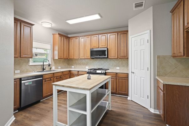 Interior, Kitchen, Wood Texture Flooring