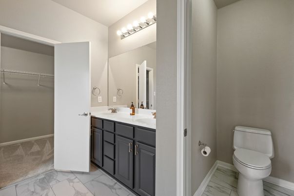 Bathroom, Dual Sink Vanities, Interior, Marble, Walk-in Closets