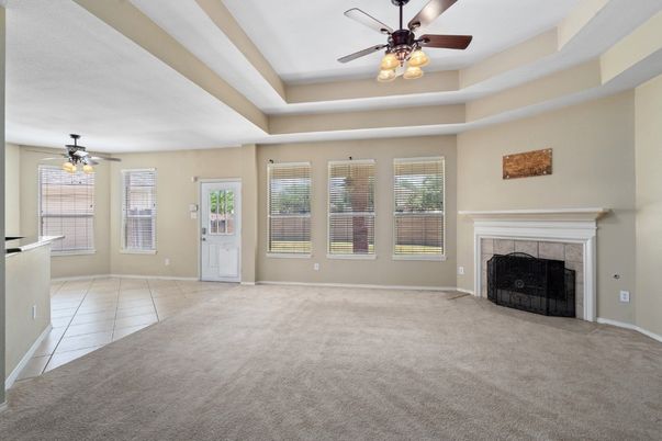 Empty room, Fireplace, Interior