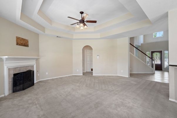Empty room, Fireplace, Interior