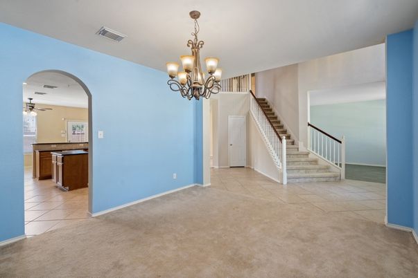Chandelier, Empty room, Interior