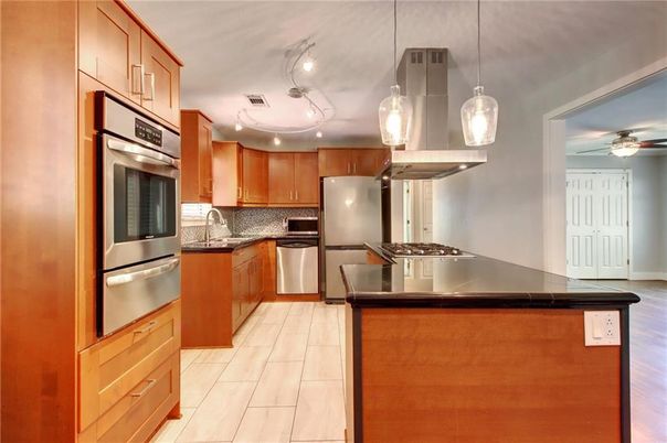 Interior, Kitchen, Pendant Lights, Stainless Steel Appliances
