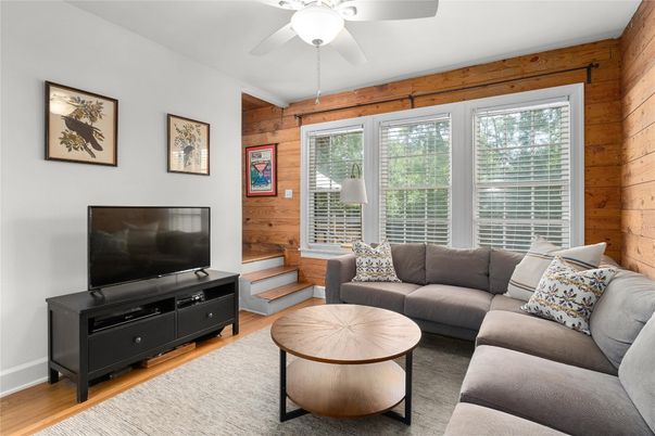 Interior, Living room, Wood Texture Flooring, Wooden Walls