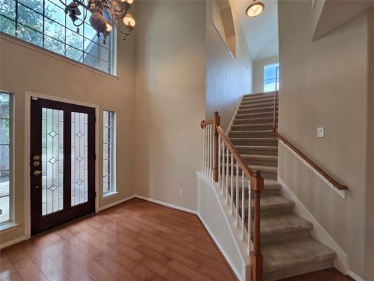 Chandelier, Interior, Wood Texture Flooring