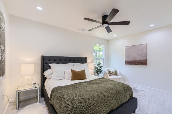 Bedroom, Interior, Recessed Lighting