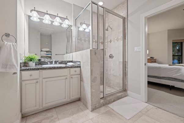 Bathroom, Bedroom, Glass Shower, Interior, Recessed Lighting