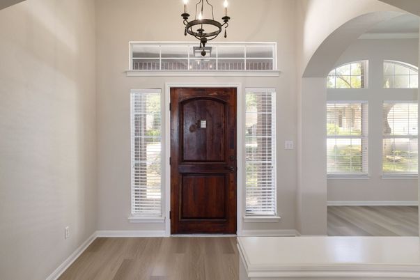 Chandelier, Interior, Wood Texture Flooring