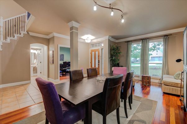 Dining room, Interior, Wood Texture Flooring
