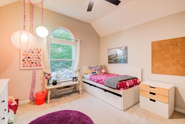 Bedroom, Interior, Pendant Lights
