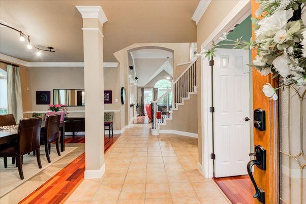 Dining room, Interior, Wood Texture Flooring