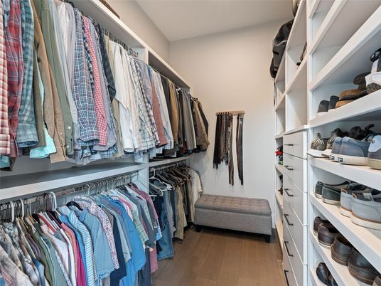 Interior, Walk-in Closets, Wood Texture Flooring