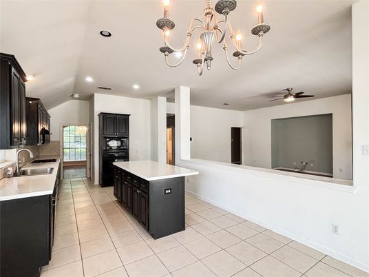 Chandelier, Interior, Kitchen, Recessed Lighting