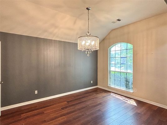 Chandelier, Empty room, Interior, Wood Texture Flooring