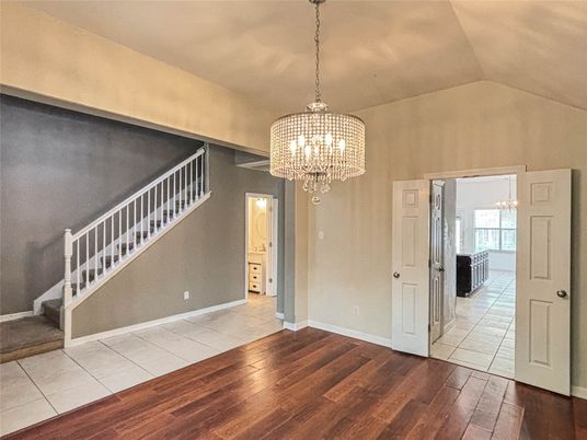 Chandelier, Empty room, Interior, Wood Texture Flooring