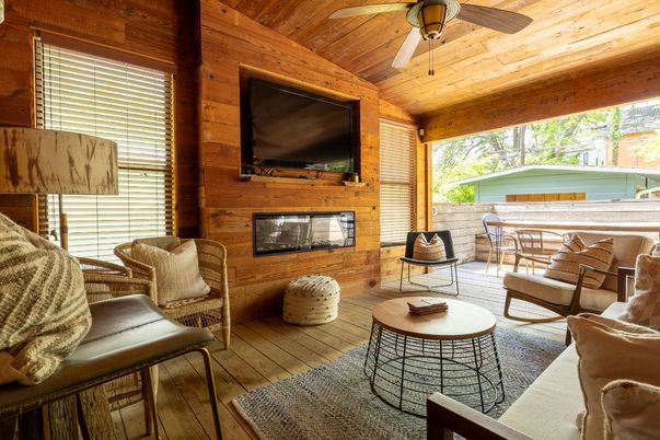 Fireplace, Interior, Living room, Wooden Ceilings, Wood Texture Flooring, Wooden Walls