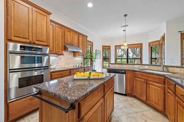Interior, Kitchen, Pendant Lights, Recessed Lighting, Stainless Steel Appliances