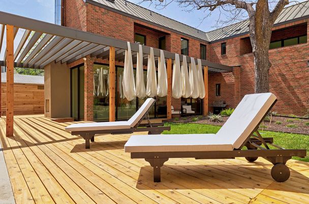 Exterior, Wood Texture Flooring