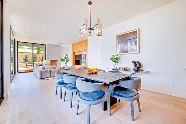 Dining room, Interior, Kitchen, Living room, Pendant Lights, Recessed Lighting, Wood Texture Flooring