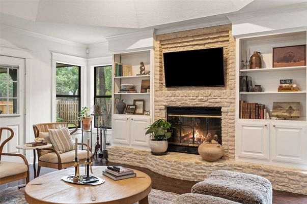 Fireplace, Interior, Living room, Wood Texture Flooring
